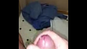 Jerk off hard in bathroom till cum
