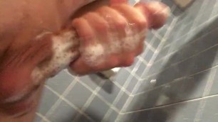 Jerking Off Big Cock In The Shower