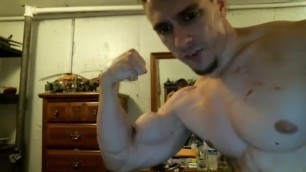 Tony D-Cocky Bodybuilder Flexs his Biceps and demands YOU to send him some