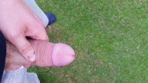 Horny piss in the grass