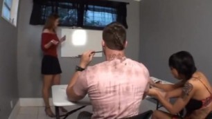 TEACHER LEARNING HOW TO GIVE A FOOTJOB