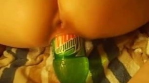 Extreme amateur pussy 2 litres bottle and double fist